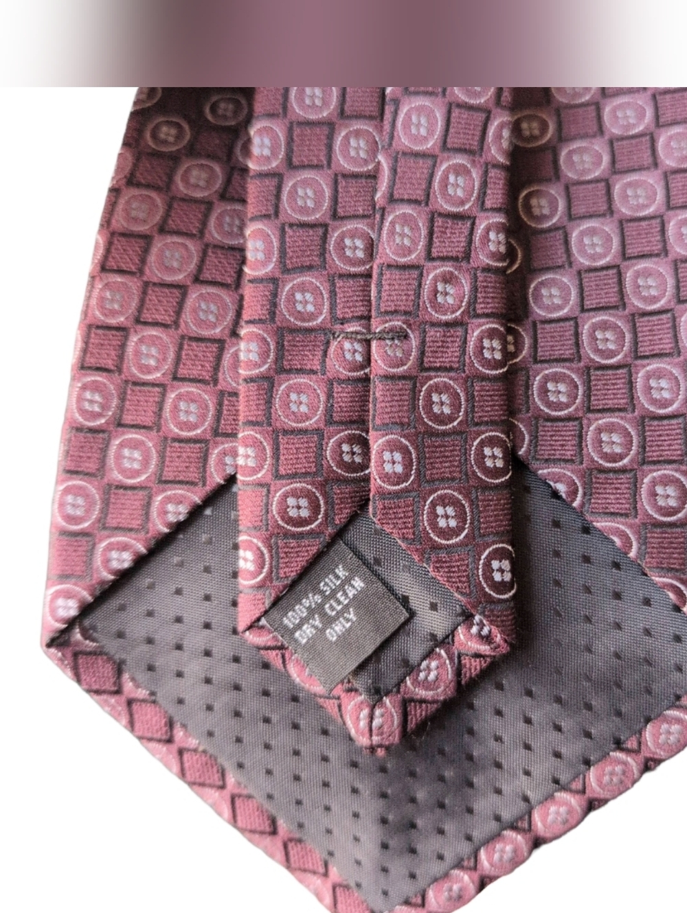 100% Silk Tie Campia Moda Brick Red NWT Prom Wedding Homecoming - Picture 3 of 3